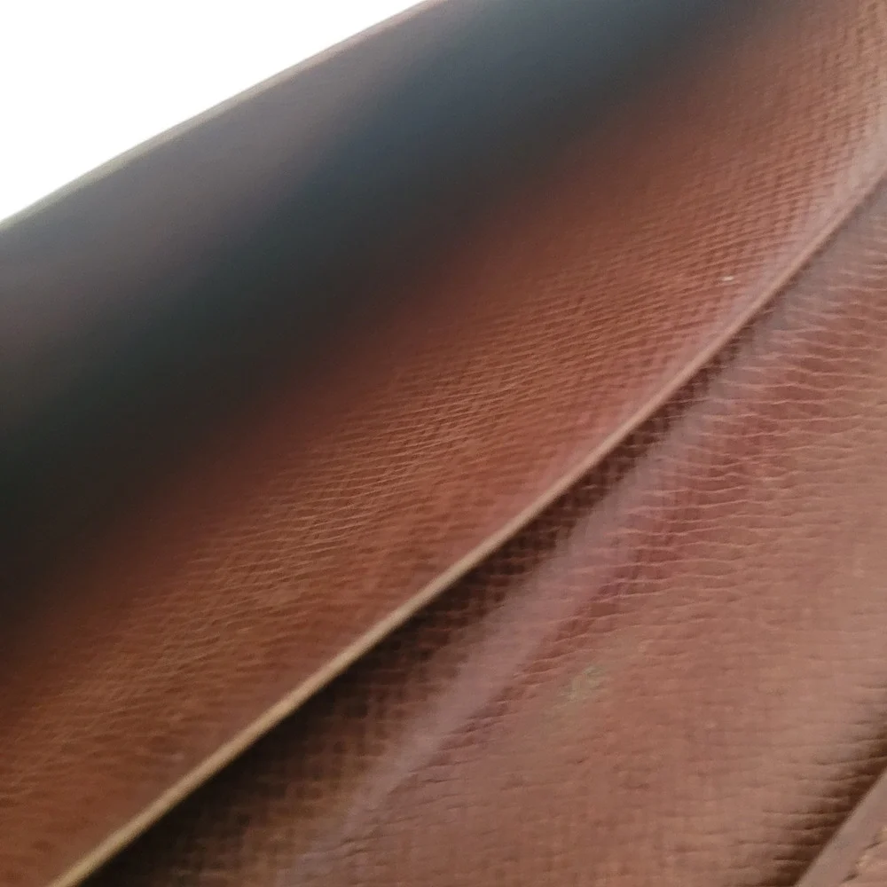 Louis Vuitton Monogram Canvas Long Bifold Wallet Brown Mens Womens Vintage